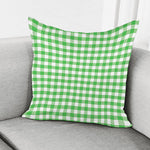 Green And White Gingham Pattern Print Pillow Cover