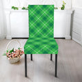 Green And White Plaid Pattern Print Dining Chair Slipcover