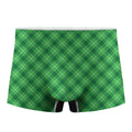 Green And White Plaid Pattern Print Men's Boxer Briefs