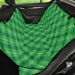 Green And White Plaid Pattern Print Pet Car Back Seat Cover