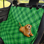 Green And White Plaid Pattern Print Pet Car Back Seat Cover