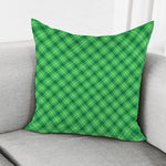 Green And White Plaid Pattern Print Pillow Cover