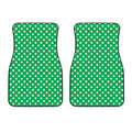 Green And White Polka Dot Pattern Print Front Car Floor Mats