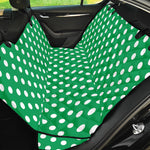 Green And White Polka Dot Pattern Print Pet Car Back Seat Cover