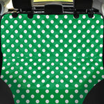 Green And White Polka Dot Pattern Print Pet Car Back Seat Cover