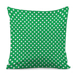 Green And White Polka Dot Pattern Print Pillow Cover