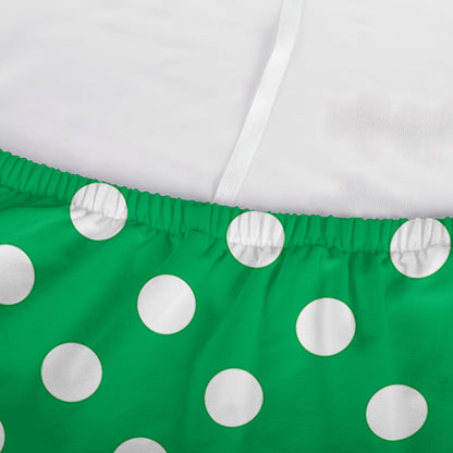 Green And White Polka Dot Pattern Print Sofa Cover
