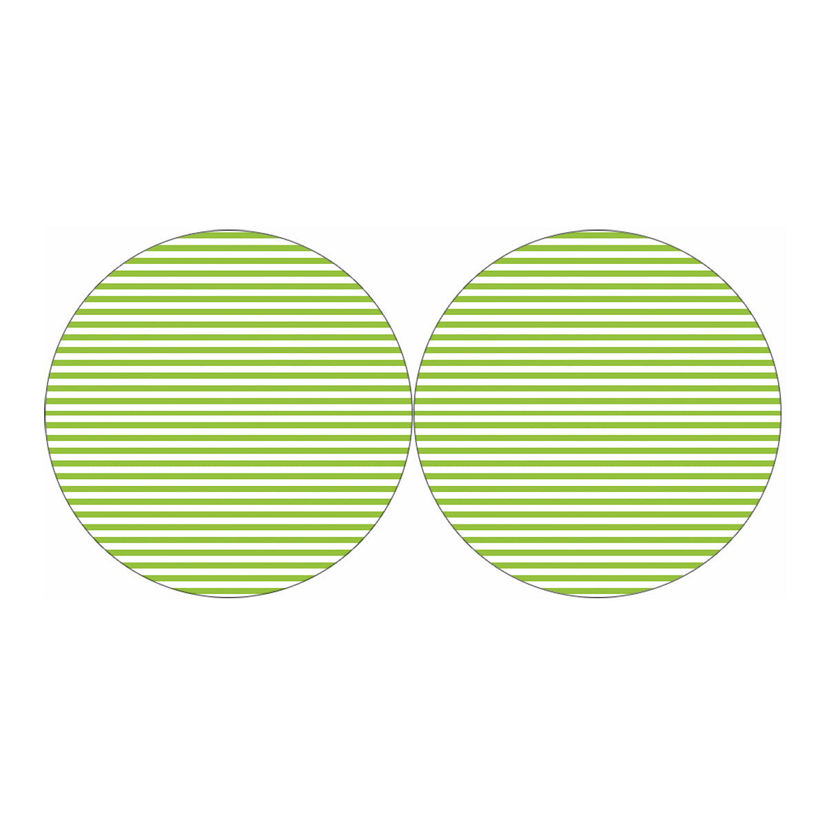 Green And White Striped Pattern Print Car Coasters