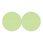 Green And White Striped Pattern Print Car Coasters