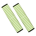 Green And White Striped Pattern Print Car Seat Belt Covers