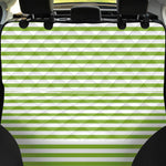 Green And White Striped Pattern Print Pet Car Back Seat Cover