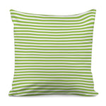 Green And White Striped Pattern Print Pillow Cover