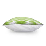 Green And White Striped Pattern Print Pillow Cover