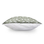Green And White Tiger Stripe Camo Print Pillow Cover
