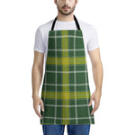 Green And Yellow Stewart Tartan Print Apron