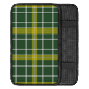 Green And Yellow Stewart Tartan Print Car Center Console Cover