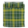 Green And Yellow Stewart Tartan Print Duvet Cover Bedding Set