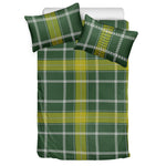 Green And Yellow Stewart Tartan Print Duvet Cover Bedding Set