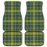 Green And Yellow Stewart Tartan Print Front and Back Car Floor Mats