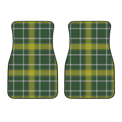 Green And Yellow Stewart Tartan Print Front Car Floor Mats