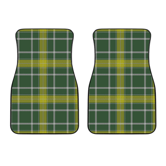 Green And Yellow Stewart Tartan Print Front Car Floor Mats