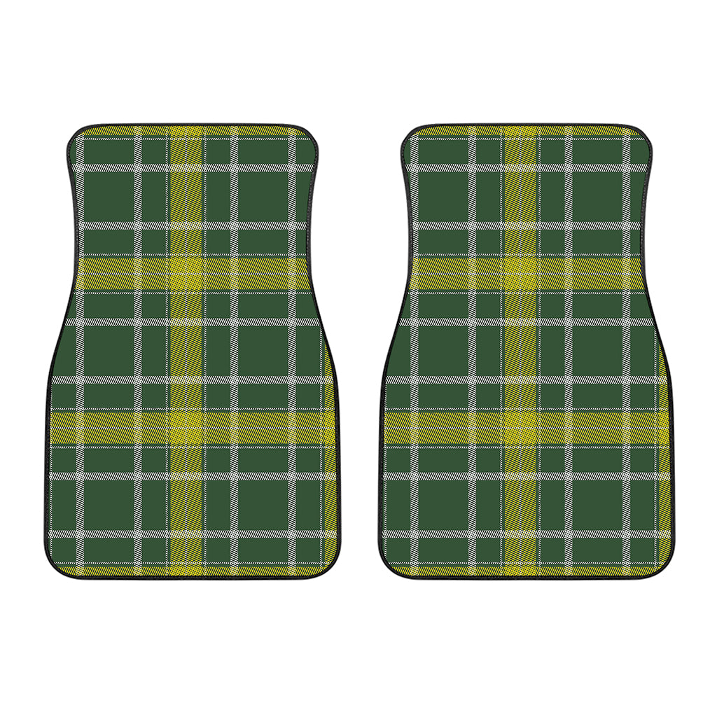 Green And Yellow Stewart Tartan Print Front Car Floor Mats