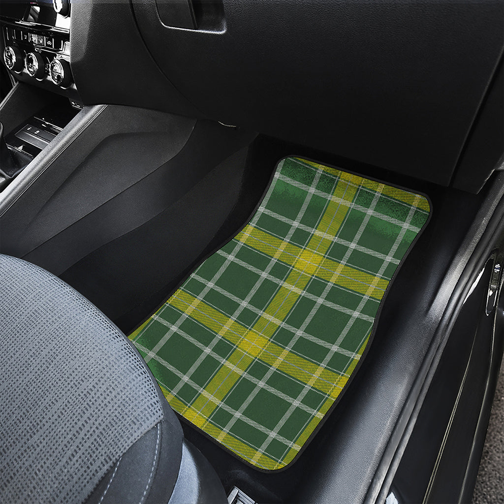 Green And Yellow Stewart Tartan Print Front Car Floor Mats