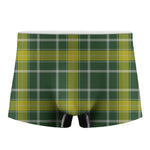 Green And Yellow Stewart Tartan Print Men's Boxer Briefs