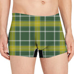 Green And Yellow Stewart Tartan Print Men's Boxer Briefs