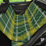 Green And Yellow Stewart Tartan Print Pet Car Back Seat Cover