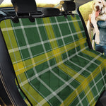 Green And Yellow Stewart Tartan Print Pet Car Back Seat Cover