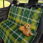 Green And Yellow Stewart Tartan Print Pet Car Back Seat Cover