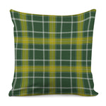 Green And Yellow Stewart Tartan Print Pillow Cover