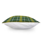 Green And Yellow Stewart Tartan Print Pillow Cover