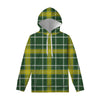 Green And Yellow Stewart Tartan Print Pullover Hoodie