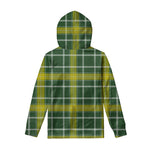 Green And Yellow Stewart Tartan Print Pullover Hoodie