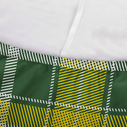 Green And Yellow Stewart Tartan Print Sofa Cover