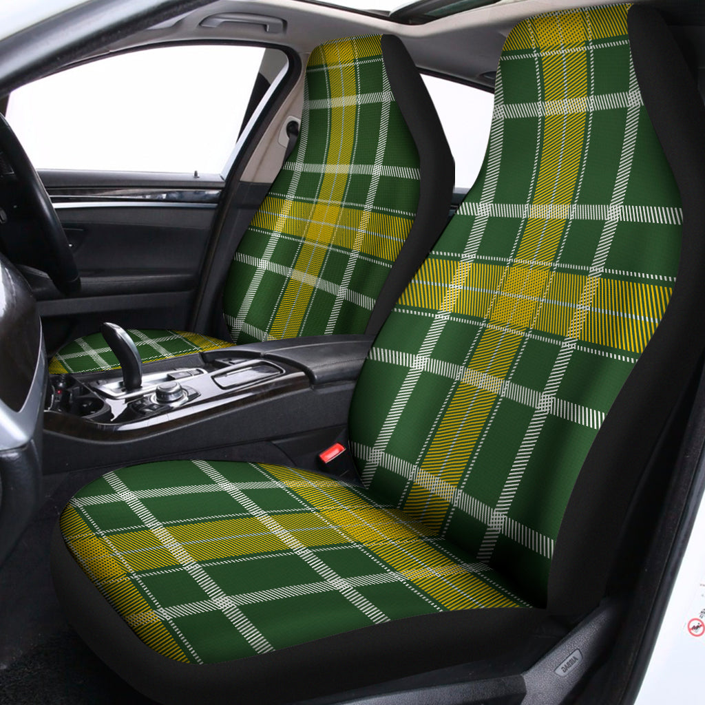 Green And Yellow Stewart Tartan Print Universal Fit Car Seat Covers
