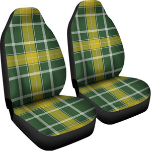 Green And Yellow Stewart Tartan Print Universal Fit Car Seat Covers
