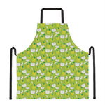 Green Apple Fruit Pattern Print Apron