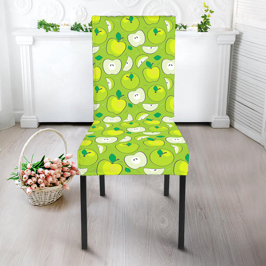 Green Apple Fruit Pattern Print Dining Chair Slipcover