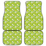 Green Apple Fruit Pattern Print Front and Back Car Floor Mats