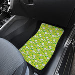 Green Apple Fruit Pattern Print Front and Back Car Floor Mats