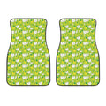 Green Apple Fruit Pattern Print Front Car Floor Mats