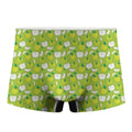 Green Apple Fruit Pattern Print Men's Boxer Briefs