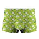 Green Apple Fruit Pattern Print Men's Boxer Briefs