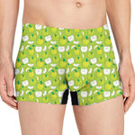 Green Apple Fruit Pattern Print Men's Boxer Briefs
