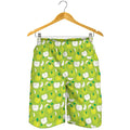 Green Apple Fruit Pattern Print Men's Shorts