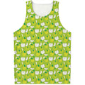 Green Apple Fruit Pattern Print Men's Tank Top