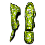 Green Apple Fruit Pattern Print Muay Thai Shin Guard